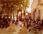 莱昂 约瑟夫 瓦兰 : La Terrasse Du cafe Du Glacier